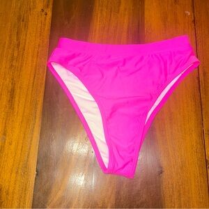 Pink High-Cut Bikini Bottom Swim